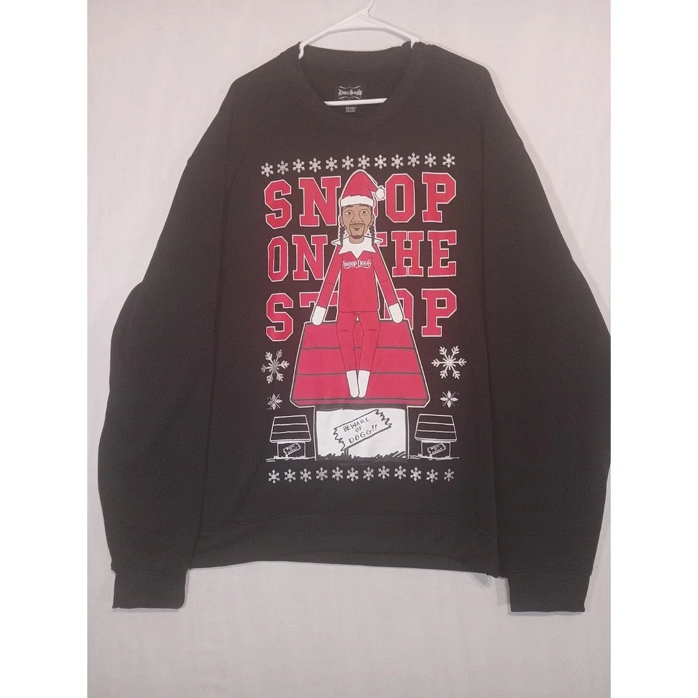 Dogg Supply By Snoop Dogg On The Stoop Sweatshirt Men Black Graphic Print 3XL